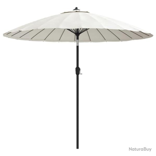 Parasol d'ext�rieur et m�t avec aluminium 270 cm blanc sable 02_0008283