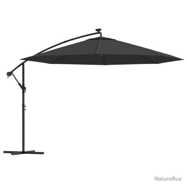 Parasol d�port� avec lumi�res led noir 350 cm 02_0008456