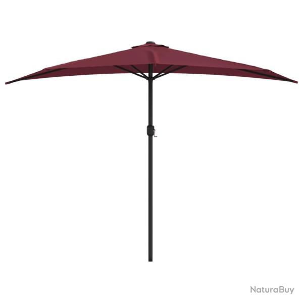 Parasol de balcon m�t en aluminium 300 x 150 x 253 cm demi bordeaux 02_0008315