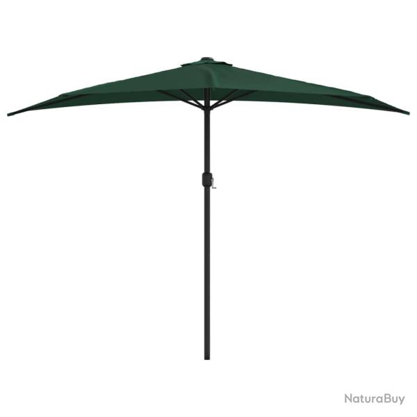 Parasol de balcon avec m�t en aluminium vert 300 x 150 cm demi 02_0008309