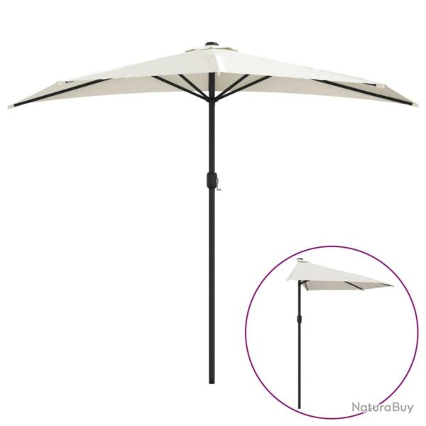 Parasol de balcon avec m�t en aluminium 270 x 135 cm demi sable 02_0008304