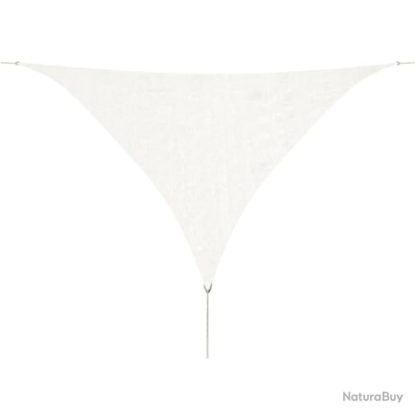 Voile d'ombrage PEHD triangulaire 3,6 x 3,6 x 3,6 m blanc 02_0009447