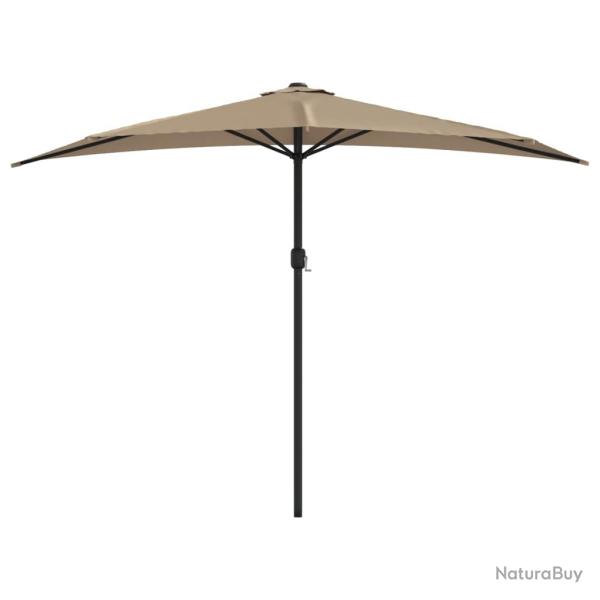 Parasol de balcon avec m�t en aluminium taupe 300 x 150 cm demi 02_0008307