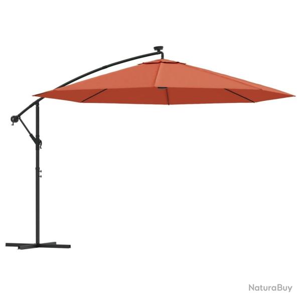 Parasol d�port� avec lumi�res led terre cuite 350 cm 02_0008461