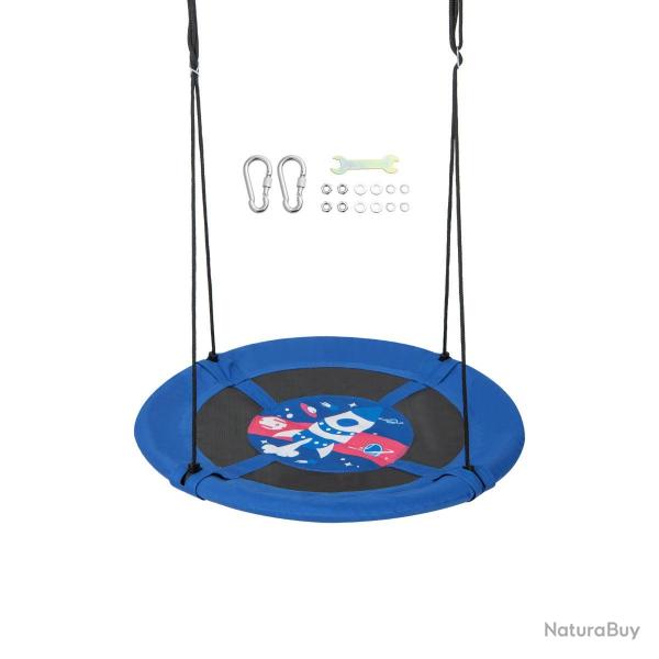 Balanoire soucoupe de 102 cm pour enfants balanoire suspendue avec cordes de suspension rglables