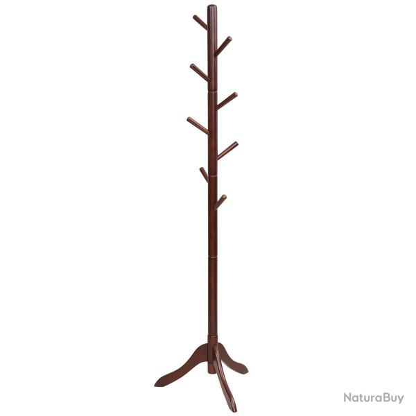 Porte manteaux en bois 8 crochets portant � v�tement sur pied hauteur r�glable 100/138/179cm porte-