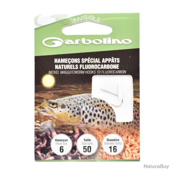 Hamecons Montes Garbolino Special Appats Naturels Fluorocarbone N�8 16/100