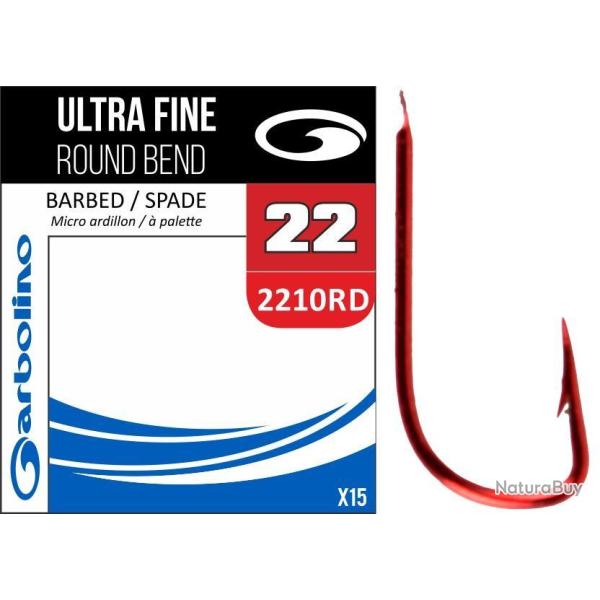 Hamecon Garbolino Non Montes / Ultra Fine Red Round Bend / 2210Rd N�22