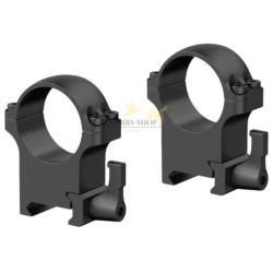 Paire de colliers de montage medium en acier rail 21mm picatinny et diamètre 30mm + attache rapide