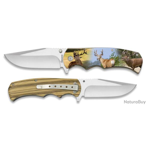 COUTEAU PLIANT 3D. CHASSE CERF. LAME 8.8 18257+3D011