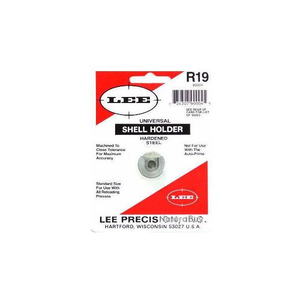 Shell holder N�R19 pour presses Lee