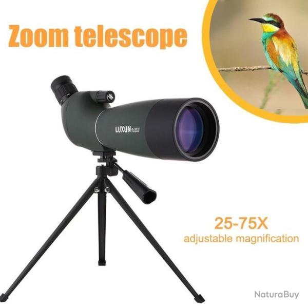 Tlescope SV28, 25-75x70mm, Zoom continu BK7, prisme MC, lentille tanche
