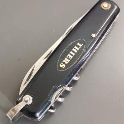 ANCIEN COUTEAU en 6 pièces, PRADEL, THIERS, XXème, manche rhodoïd.