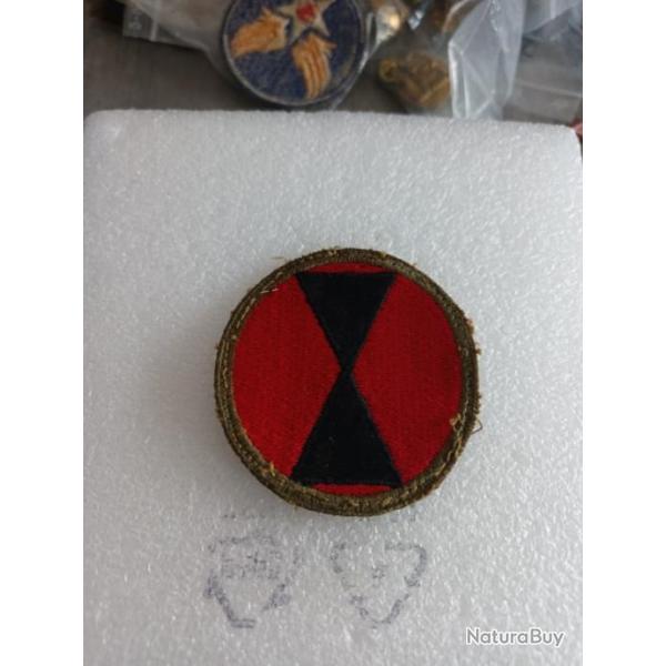 Patch arm�e us 7th INFANTRY DIVISION WW2 ORIGINAL 1