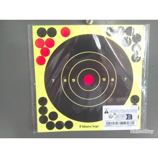 Lot de 10 cibles autocollantes avec effet ractif