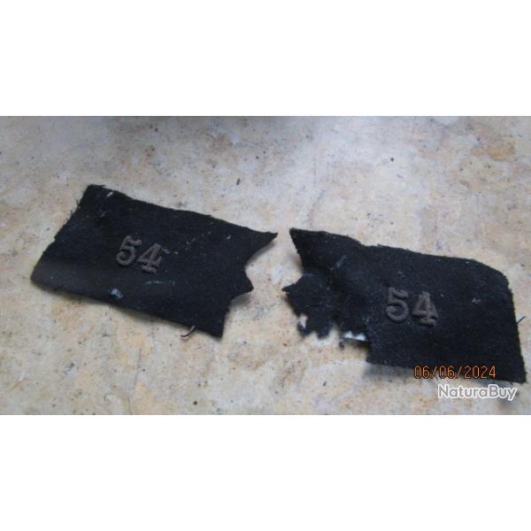 insigne coin col officier premi�re guerre ww1 Fran�ais infanterie 54� r�giment col droit tenue d�but