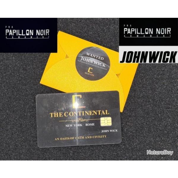 FIN DES R�DUCTIONS EXCLUSIF PNA CARTE CONTINENTAL HOTEL AU NOM  JOHN WICK AVEC ENVELOPPE COLLECTOR !