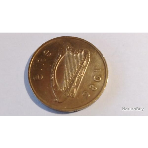 20 pence EIRE 1986 dor� � l'or fin 24 carats