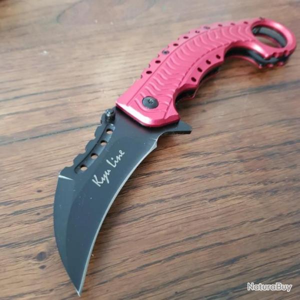 Couteau canif de poche karambit griffe liner lock 146grammes etat neuf
