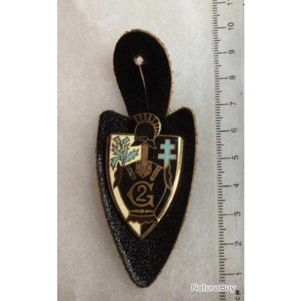 FRANCE GENIE MILITAIRE - Insigne  2� R�giment du G�nie. Variante Avec Cuir