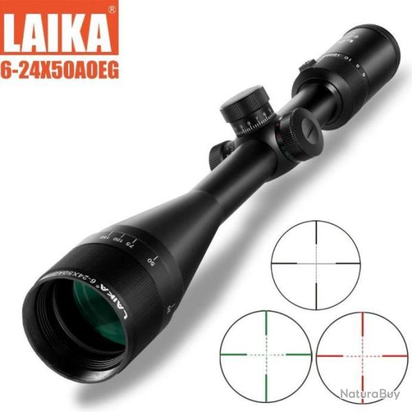 Lunette LAIKA 6-24x50 AOEG Rticule Lumineux paiement 3 ou 4 fois sans frais