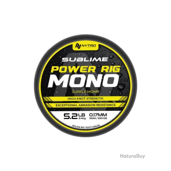 NYTRO FIL DE P�CHE SUBLIME POWER RIG MONO 100M NYTRO 0,17mm