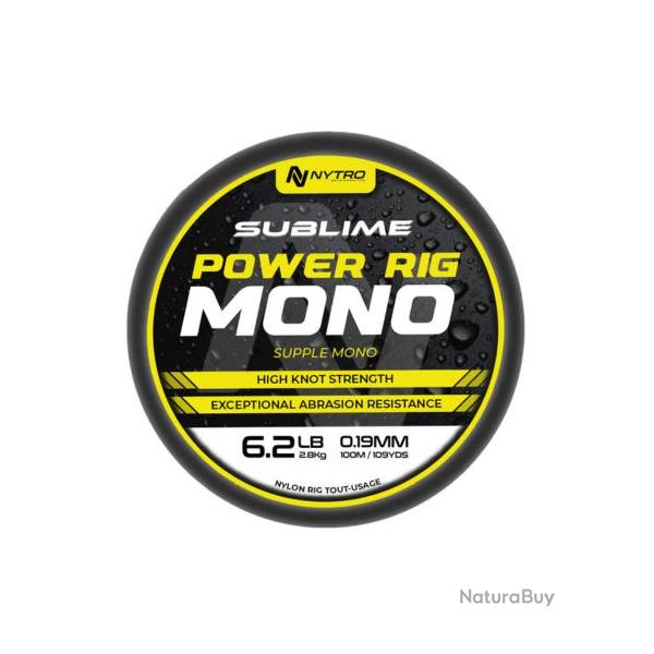 NYTRO FIL DE P�CHE SUBLIME POWER RIG MONO 100M NYTRO 0,19mm