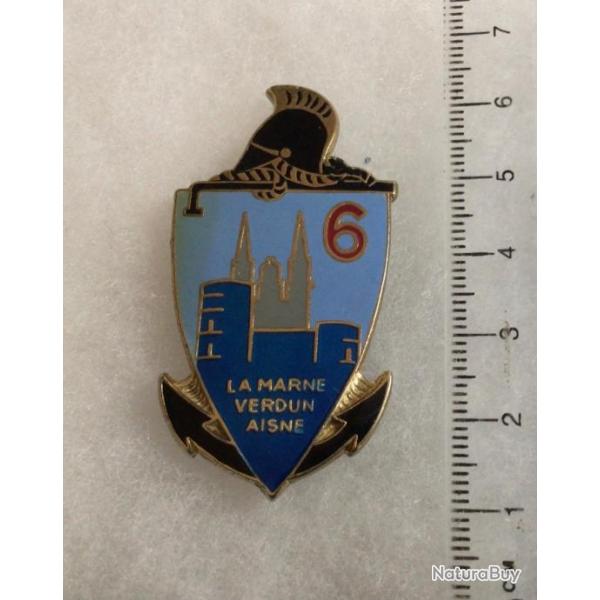 FRANCE GENIE MILITAIRE - Insigne 6� R�giment du G�nie.  (53mm)