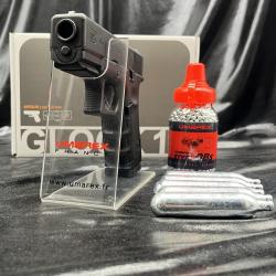Pack pr&ecirc;t &agrave; tirer PISTOLET - "GLOCK 19 GEN4 MOS" - CO2 - CAL BB/4.5MM - BLACK