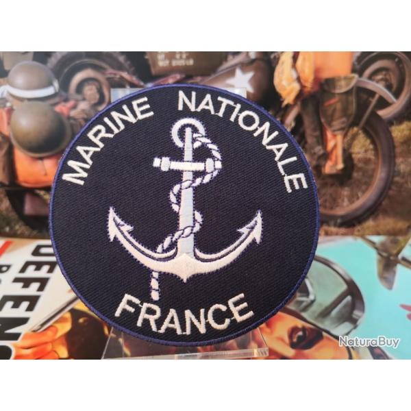 Patch brod� Marine Nationale - Diam�tre : 90 mm 4a.