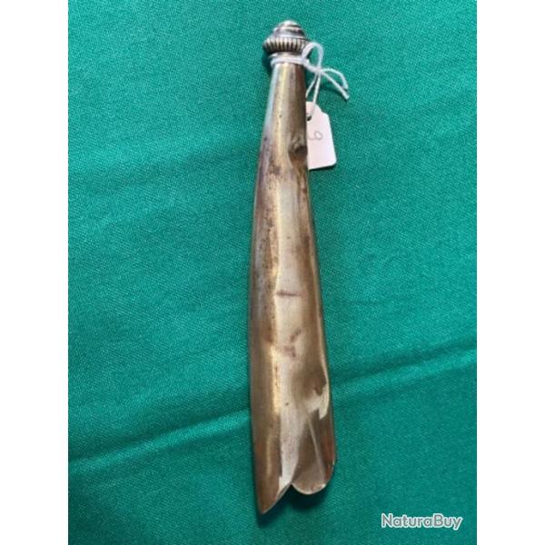 CHAPE DE FOURREAU CUIR EN  LAITON    1ER EMPIRE 19 �ME N� 9