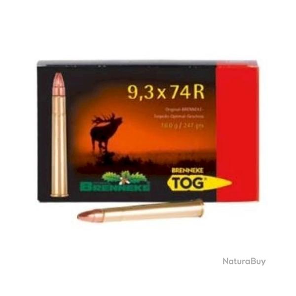 Munitions BRENNEKE tog cal.9,3x74r 16g 247gr par 20