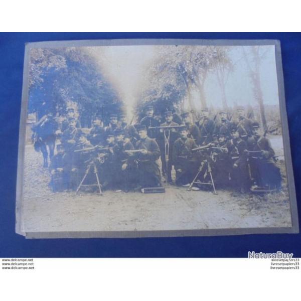 Grande Photo groupe de Soldats 18e(R.I.?) Mitrailleuses