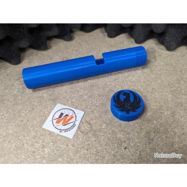 RUGER RPR  -LOGO RUGER  - Prot�ge Culasse Ruger Rimfire Precision�& American BLEU - 22LR