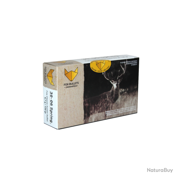 Cartouches Fox Bullets - Cal. 30-06 Sprg - 165