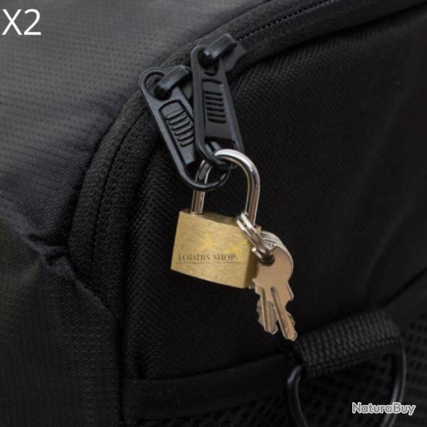 Lot 2 minis cadenas � cl�s de 2cm en cuivre fourni avec 6 cl�s