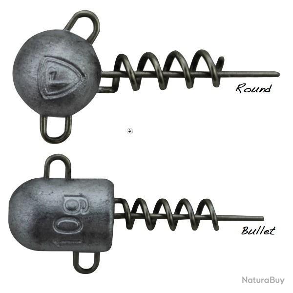 T�te Plomb�e Fox Rage Corkscrew Jigheads 30 g Round