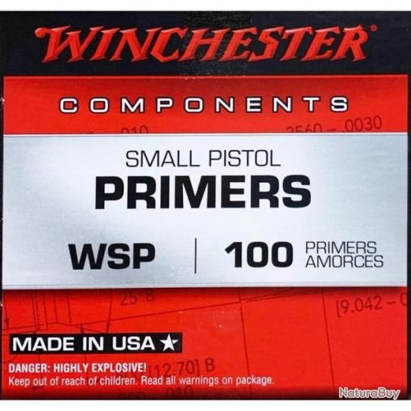 VENTE FLASH ! - Lot de 5000 Amorces Winchester Small Pistol WSP