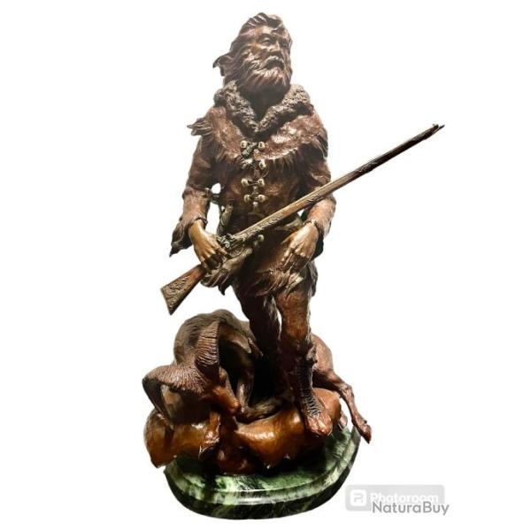 Elie Hazak le chasseur bronze sculpture 86 cm