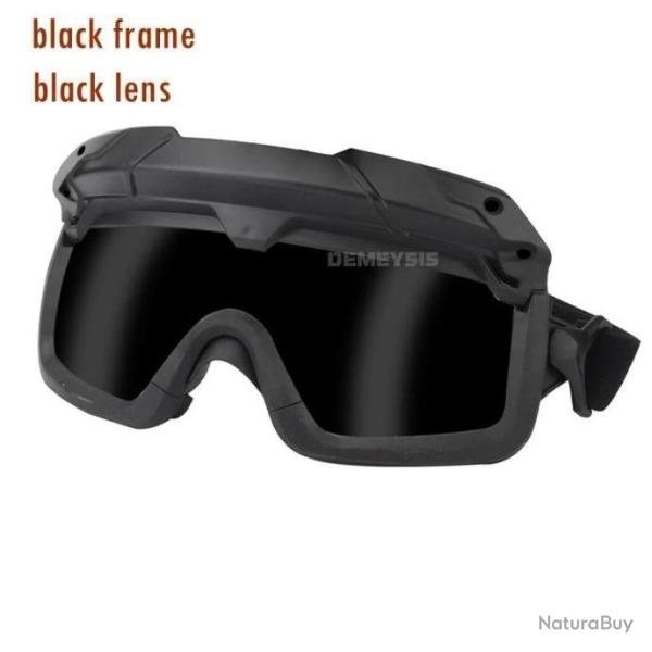 Lunette De Protection Airsoft/Paintball Noir Lentille Noir -