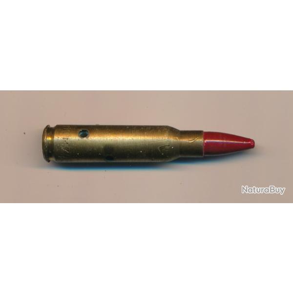 Manipulation Une  cartouche 7,62x51 NATO G.B. laiton tourn� "7,62 MM DRILL M79" rouge