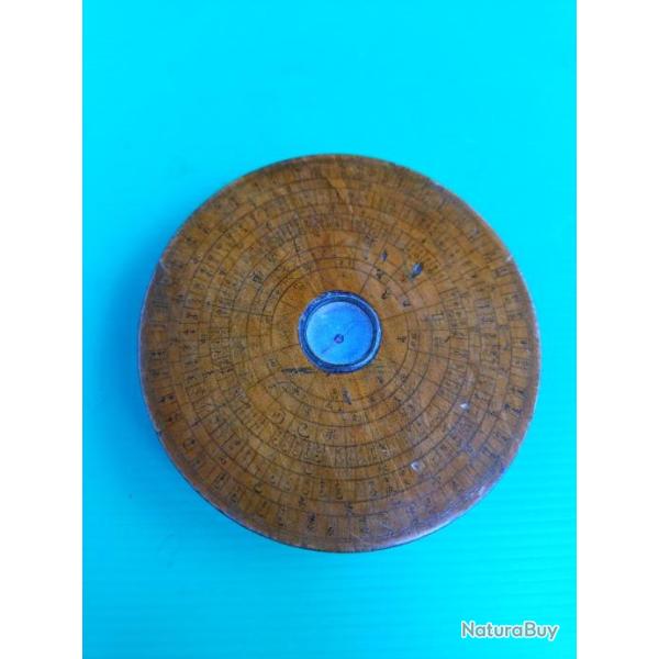 ANCIENNE BOUSSOLLE CHINOIS FENG SHUI . LUOPAN  OU GEOMANTIQUE  . 1900  .