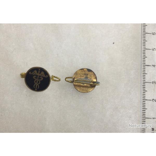 FRANCE SERVICE SANT� DES ARM�ES - insigne non d�termin� CADUC�E SUR �PINGLE Noir