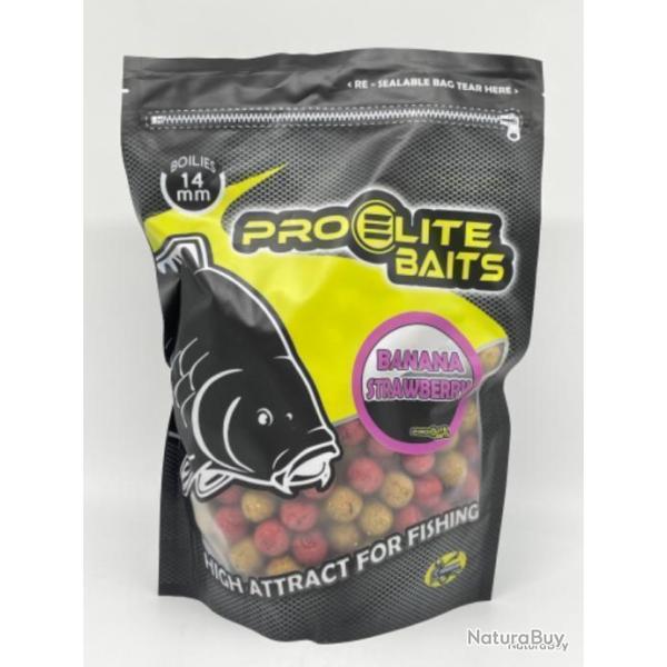 Bouillettes pro �lite baits banana-strawberry 14mm 800gr