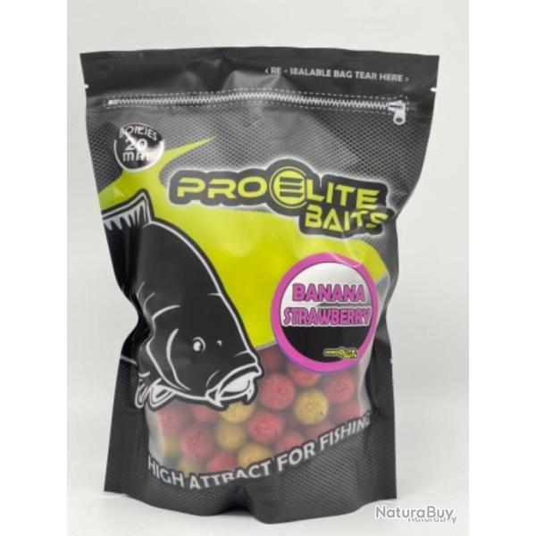 Bouillettes pro �lite baits banana-strawberry 20mm 800gr