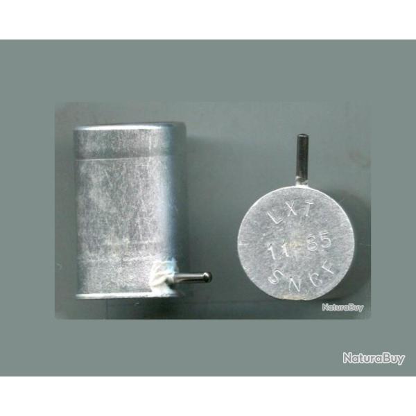 Cal. 12 � Broche � blanc - �tui alu - pour signal sonore ferroviaire - fabrication Lacroix