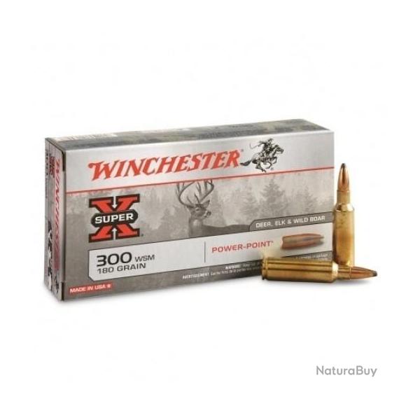 1 LOT    DE 40 BALLES  WINCHESTER -CALIBRE  300WSM SUPER X POWER POINT 180GR