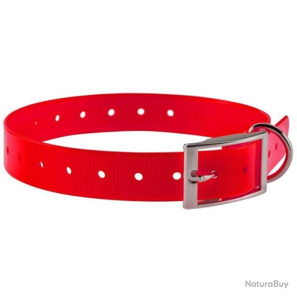 Collier pour chien Country polyur�thane 2.5 x 60 cm Orange - Rouge