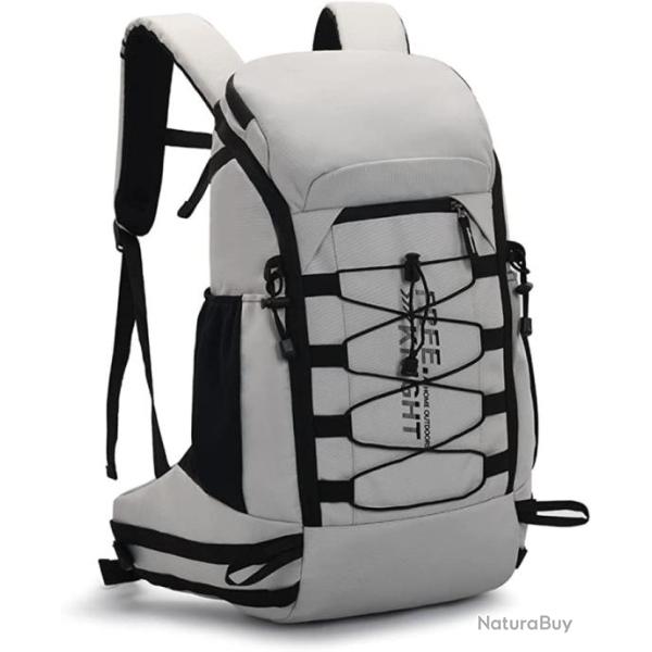 Sac � Dos de Randonn�e 40 l L�ger Imperm�able Avec Housse Pluie Camping Escalade Ski Cyclisme Gris