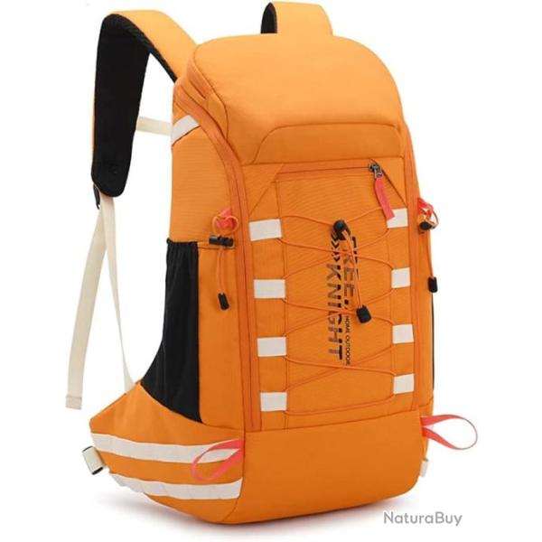 Sac � Dos de Randonn�e 40 l L�ger Imperm�able  Avec Housse Pluie Escalade Camping Cyclisme Orange